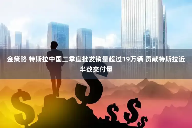 金策略 特斯拉中国二季度批发销量超过19万辆 贡献特斯拉近半数交付量